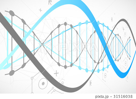 Science template, blue wallpaper a DNA molecules. 31516038