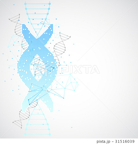 Science template, blue wallpaper a DNA molecules. Science template, blue wallpaper a DNA molecules. 31516039