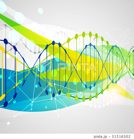 Science template, banner with a DNA molecules. Science template, banner with a DNA molecules. 31516302