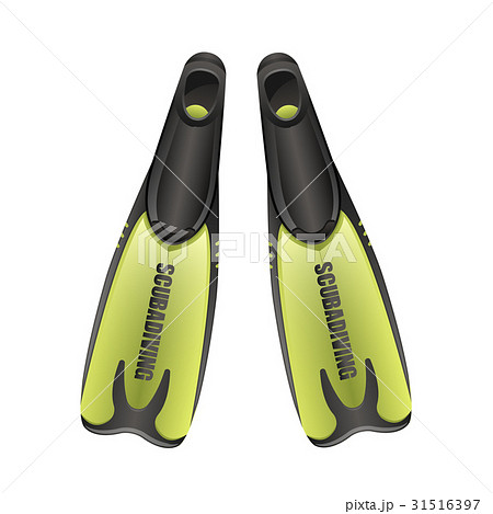 vector scuba diving flippers isolated on white 31516397