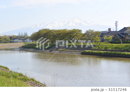 新井田川から望む鳥海山 31517246