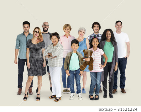 Diversity of People Generations Set Together Studio Isolated 31521224