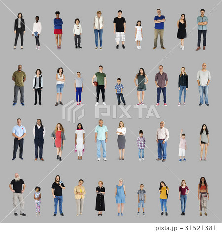 Diversity People Set Gesture Standing Together Studio Isolated Diversity People Set Gesture Standing Together Studio Isolated 31521381
