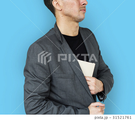 Caucasian Business Man Document Secretive 31521761