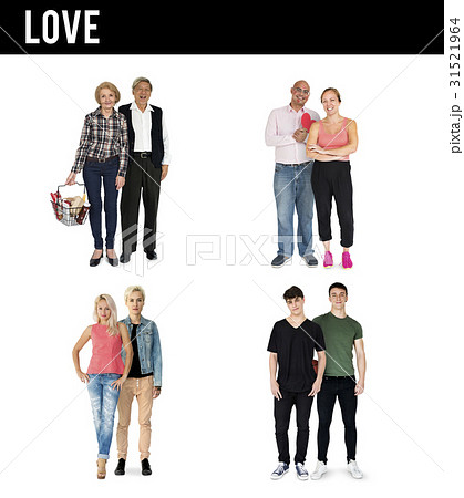 People Couple Lover Together Studio Isolated 31521964