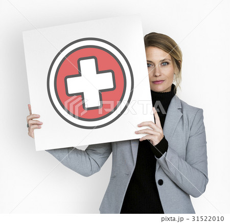 Model Show Plus Positive Red Cross Sign Icon 31522010