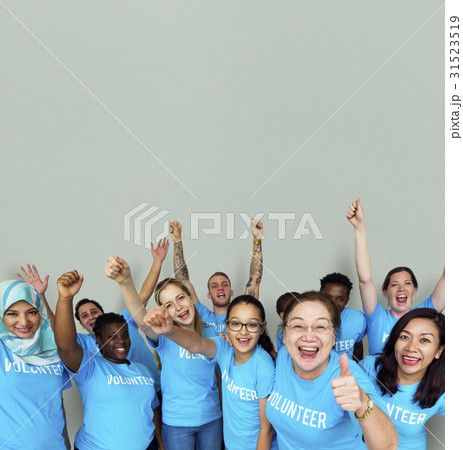 Group of Diverse People as Donation Community Service Volunteer Group of Diverse People as Donation Community Service Volunteer 31523519