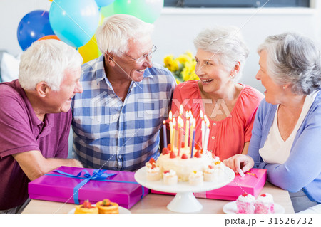 Seniors celebrating a birthday Seniors celebrating a birthday 31526732