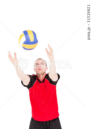 Sportsman playing a volleyball 31526821