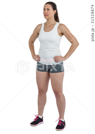 Athlete woman standing with hands on hips 31528874