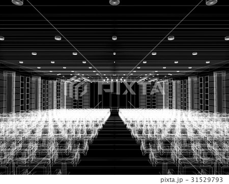 sketch design of interior auditorium  ,3d  render 31529793