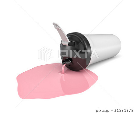3d rendering of a white shaker with a black cap 3d rendering of a white shaker with a black cap 31531378