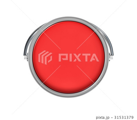 3d rendering of a paint bucket full of red paint 3d rendering of a paint bucket full of red paint 31531379