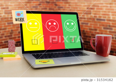 business man and woman select happy on evaluation? 31534162