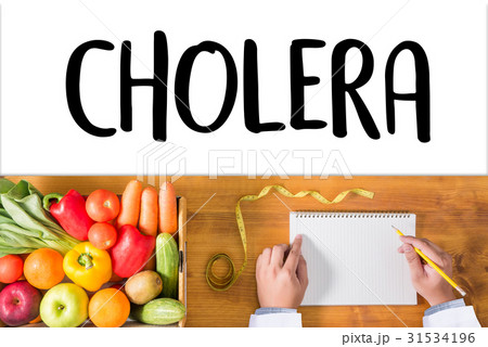 WARNING CHOLERA Medicine doctor working hard 31534196