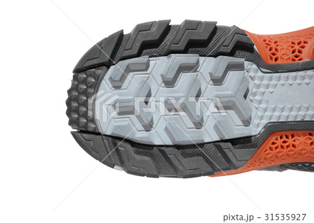 Running shoe sole heel isolated on white Running shoe sole heel isolated on white 31535927
