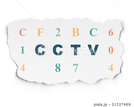 Security concept: CCTV on Torn Paper background Security concept: CCTV on Torn Paper background 31537469