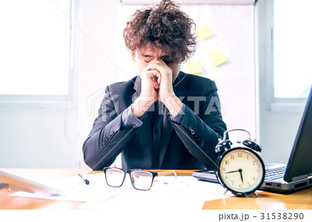 busy and headache person, unsuccessful businessman busy and headache person, unsuccessful businessman 31538290