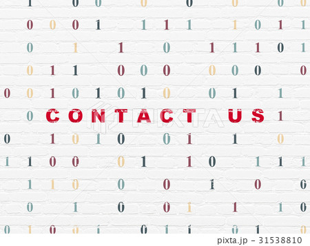 Business concept: Contact us on wall background 31538810