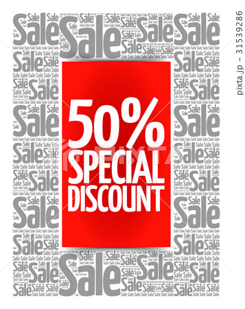 50% Special Discount sale words cloud 31539286