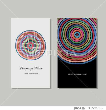 Business cards set, abstract circles design Business cards set, abstract circles design 31541955