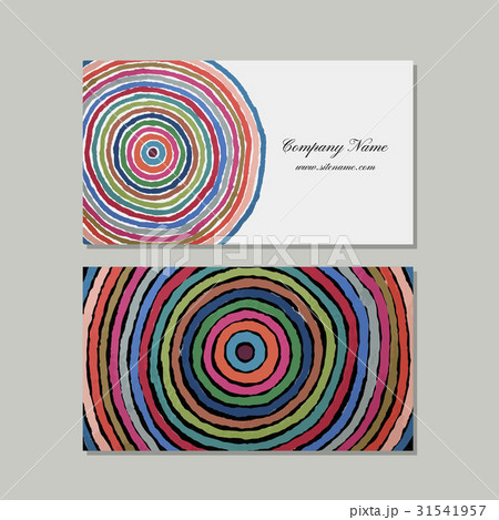 Business cards set, abstract circles design Business cards set, abstract circles design 31541957