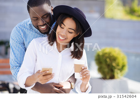 Gentle gallant man hugging his lady Gentle gallant man hugging his lady 31542604