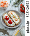 Two open sandwiches 31542652