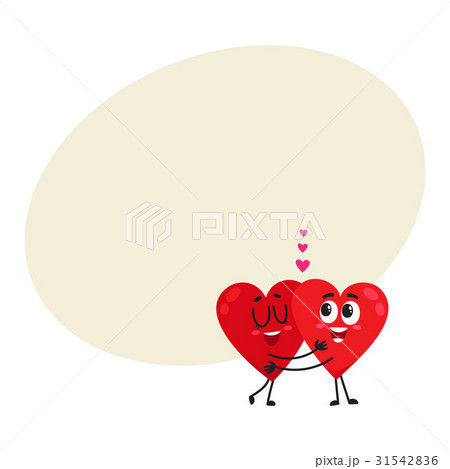 Two hearts hugging, embracing each other, couple Two hearts hugging, embracing each other, couple 31542836
