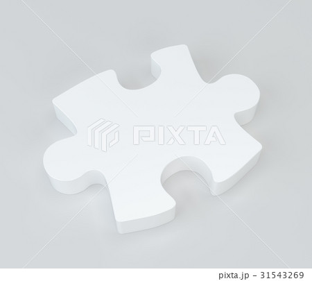 White puzzle with soft shadows. 31543269