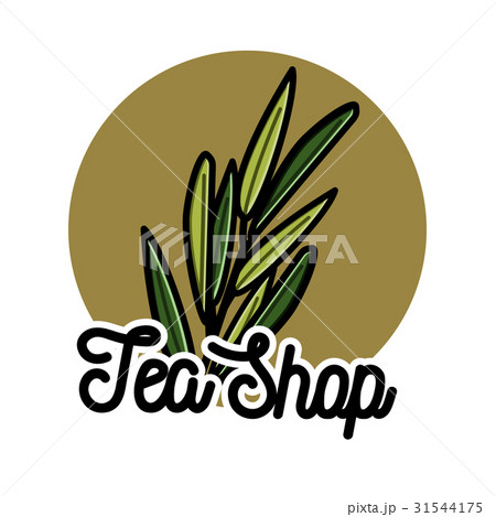 Color vintage tea shop emblem 31544175