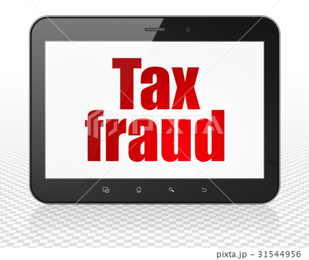 Law concept: Tablet Pc Computer with Tax Fraud on Law concept: Tablet Pc Computer with Tax Fraud on 31544956