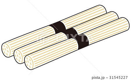 乾物のそうめんのイラスト素材