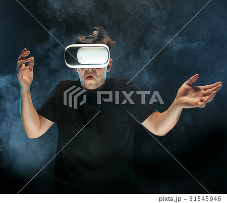 The man with glasses of virtual reality. Future 31545946