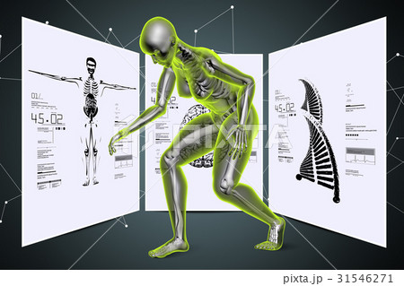 Skelton with  dna and body parts 31546271