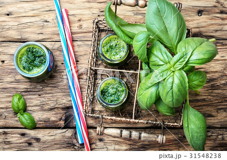 Smoothies with basil Smoothies with basil 31548238