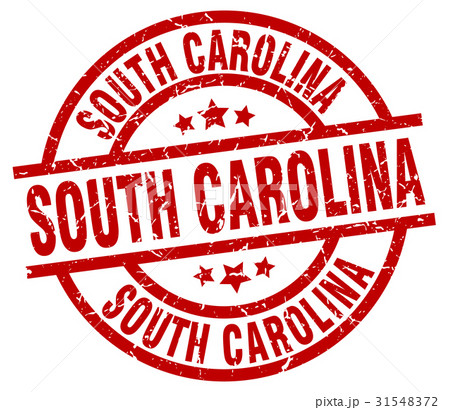South Carolina red round grunge stamp 31548372