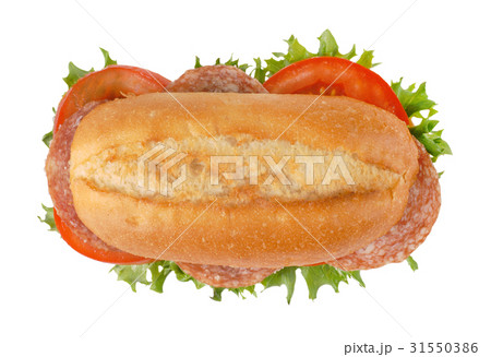 fresh sandwich with salami 31550386