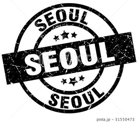 Seoul black round grunge stamp Seoul black round grunge stamp 31550473