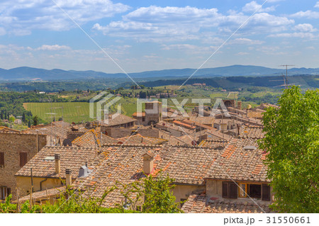 Roofs of San Gimignano in Tuscany Italy 31550661