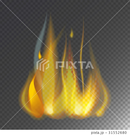 Fire flame hot burn vector icon warm danger and 31552680