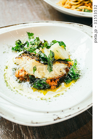 Seabass or Barramundi fish meat steak Seabass or Barramundi fish meat steak 31553532