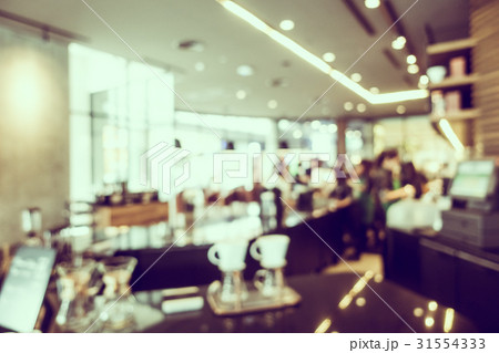 Abstract blur coffee shop interior 31554333