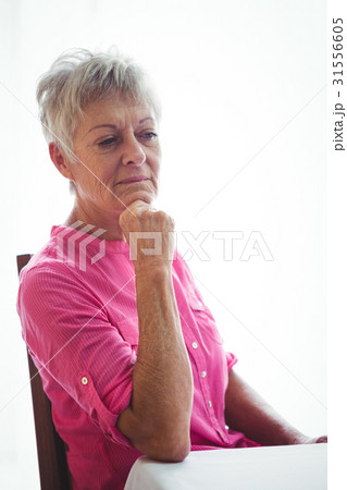 Portrait of a worried senior woman Portrait of a worried senior woman 31556605