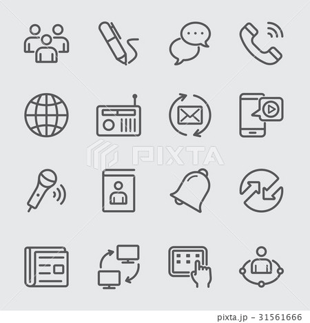 Communication set 2 line icon 31561666
