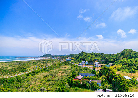 オリンピックサーフィン会場釣ヶ崎海岸を空撮 31566814