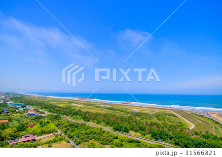 オリンピックサーフィン会場釣ヶ崎海岸を空撮 31566821