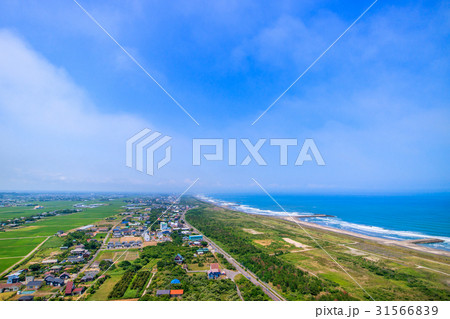 オリンピックサーフィン会場釣ヶ崎海岸を空撮 31566839
