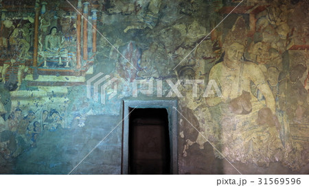 インド／アジャンター石窟寺院／第1窟 31569596