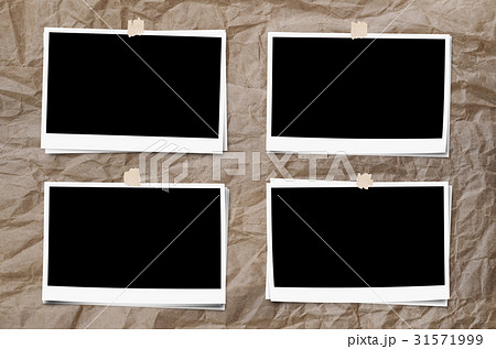 Set of photo frame with tape, on crumpled paper Set of photo frame with tape, on crumpled paper 31571999